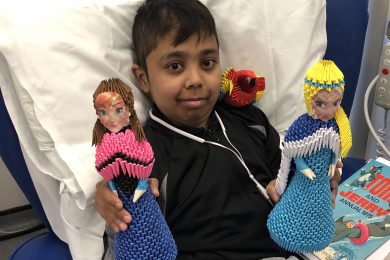 Young kidney dialysis patient uses hospital time to hone origami skills