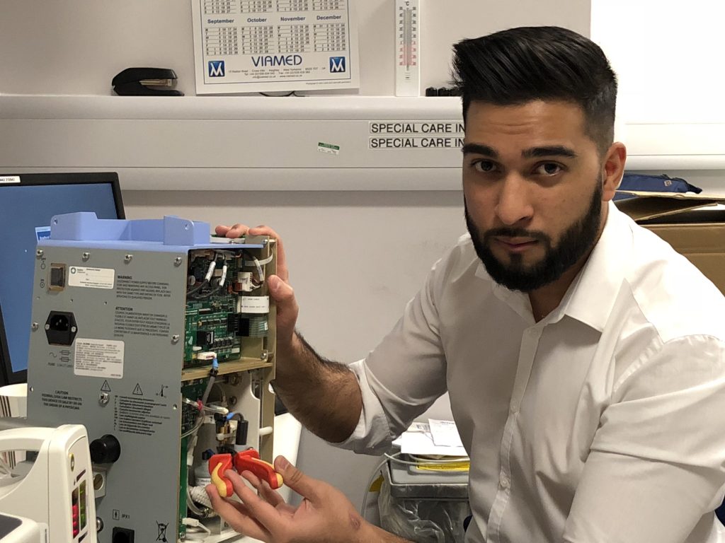 Talented young engineer performing key role at Neonatal Unit