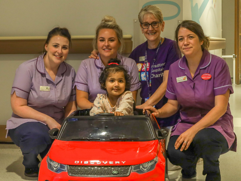 Children’s unit changes gear thanks to donation of a mini electric car