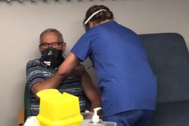 Retired engineer, 85, among first to receive COVID-19 vaccine in Bradford