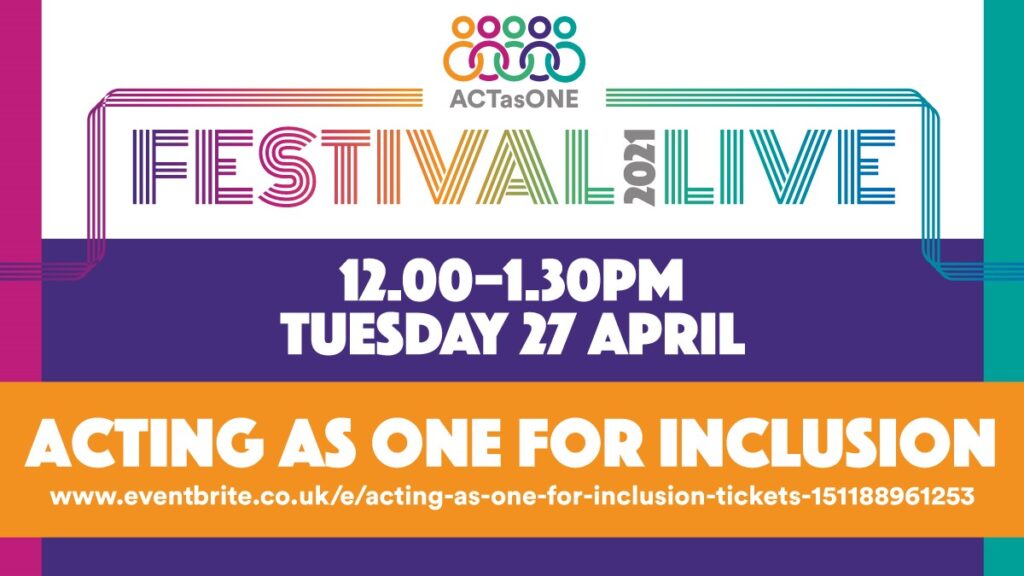 Act as One Festival – first set of events now open for booking!