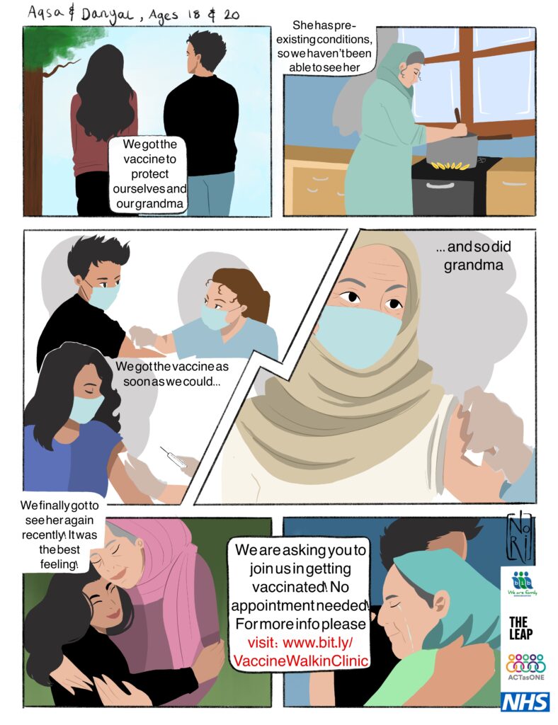 Comic strips capture COVID vaccine experience of young people