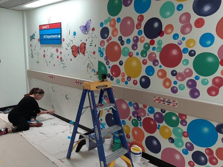 Top Bradford artist adds splash of colour to St Luke’s Hospital