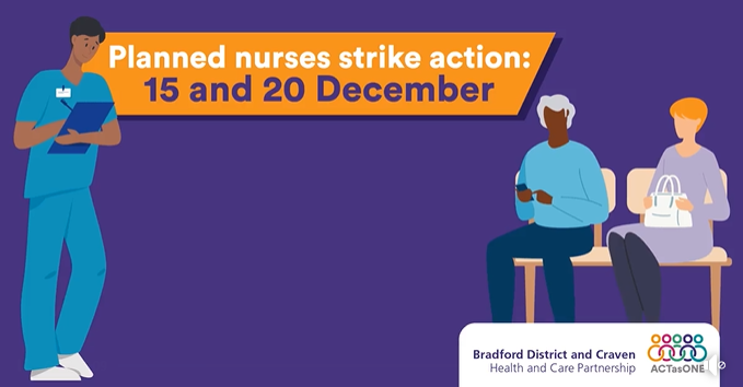 Royal College of Nursing industrial action at Bradford Teaching Hospitals