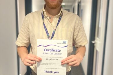 Alex encourages more to sign up to NHS Stem Cell Donor Registry after successful donation